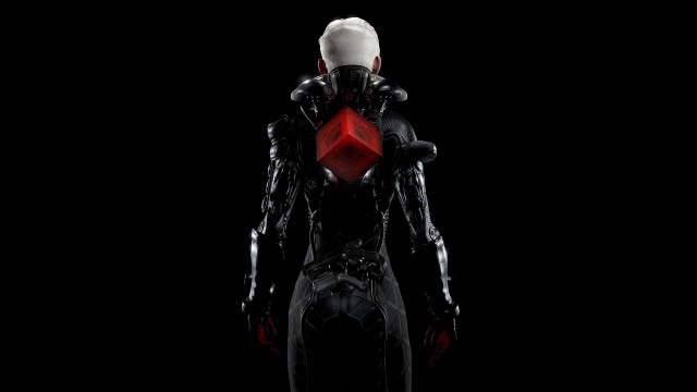 Man black suit red diamond free wallpaper for desktop - medium preview image