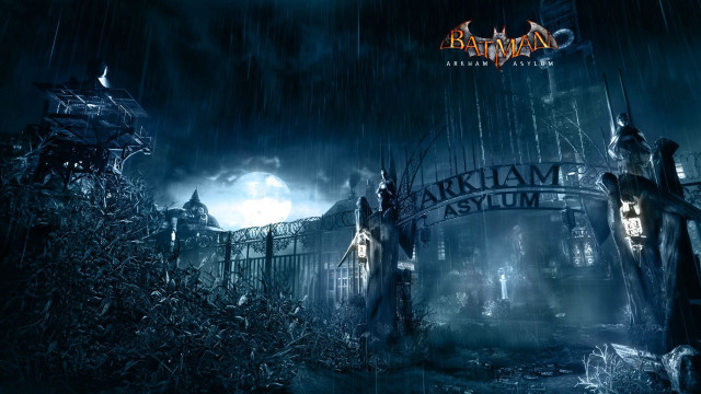 Dark castle gate sign arkham free wallpaper for desktop - medium preview image