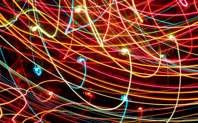 Lights ferris wheel fireworks glowing free wallpaper for desktop - medium preview image