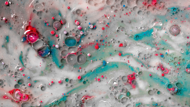 Water oil bubbles colors blue free wallpaper for desktop - medium preview image