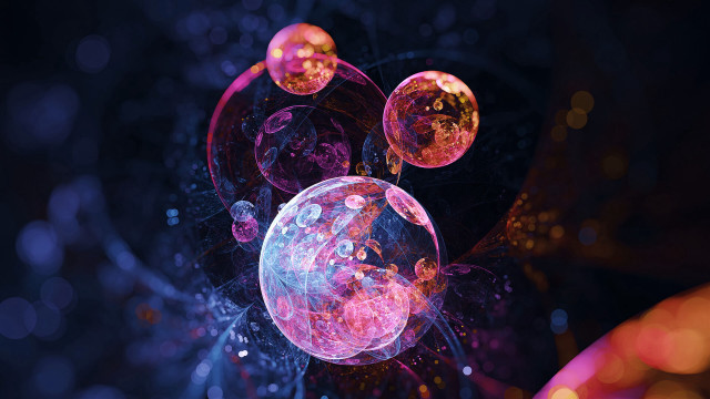 Holographic balls blue pink purple free wallpaper for desktop - medium preview image