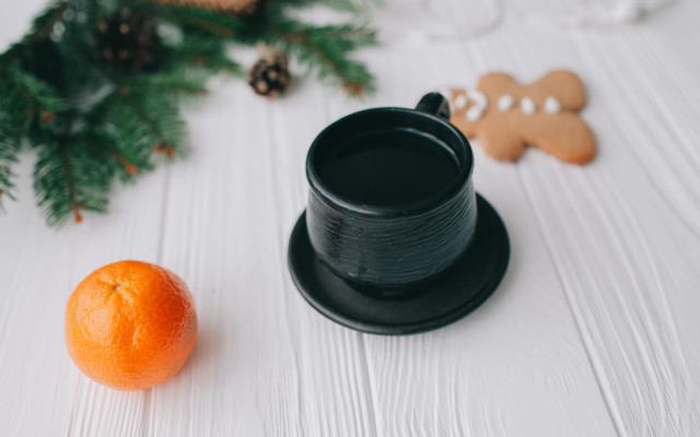 Coffee orange ginger cookie white free wallpaper for desktop - medium preview image