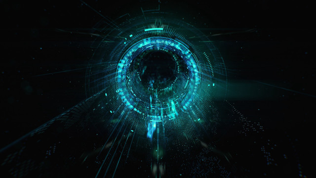 Holographic cybernetics astronaut moon stars free wallpaper for desktop - medium preview image