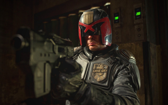 Man helmet gun green light free wallpaper for desktop - medium preview image