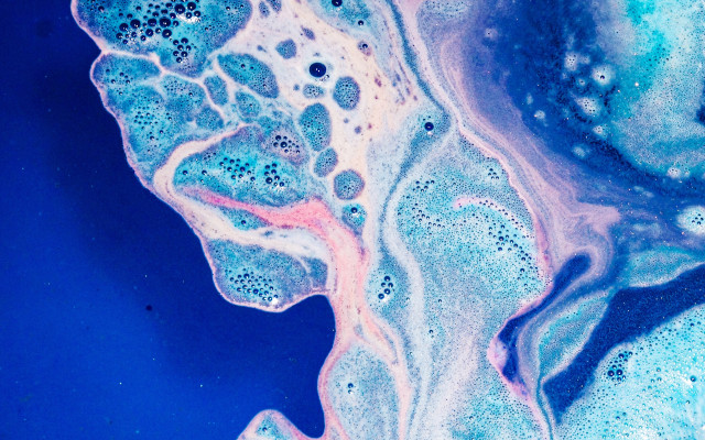 Blue pink liquid bubbles microscopic #2 free wallpaper for desktop - medium preview image