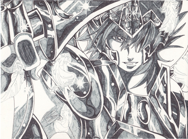 Woman sword armor drawing warrior free wallpaper for desktop - medium preview image