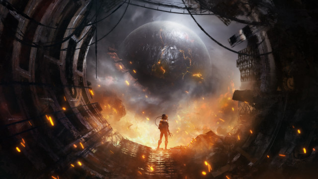 Tunnel fire smoke giant object free wallpaper for desktop - medium preview image