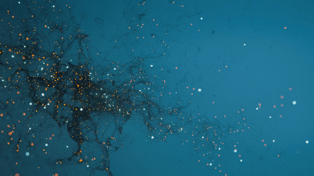 Blue sky white dots aurora free wallpaper for desktop - medium preview image