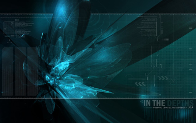 Blue flower black background blue free wallpaper for desktop - medium preview image