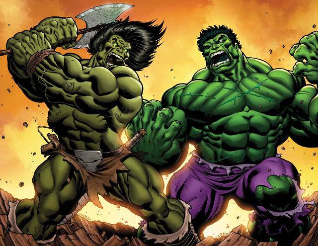 Hulk demon fight avengers comics free wallpaper for desktop - medium preview image