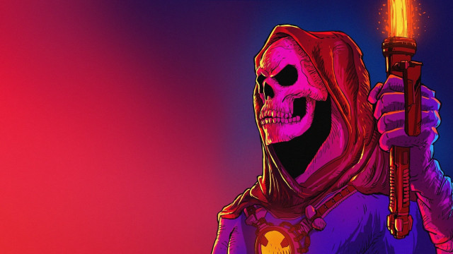 Skeleton candle hoodie cyberpunk sword free wallpaper for desktop - medium preview image