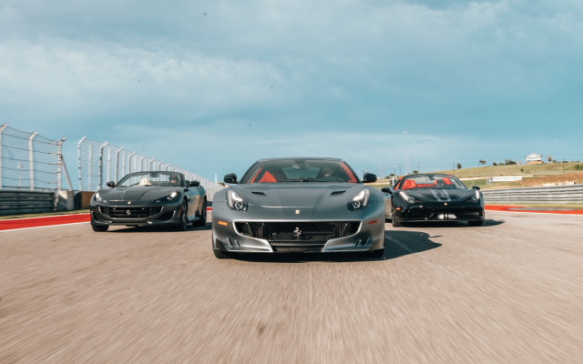 Three sports cars track sky free wallpaper for desktop - medium preview image