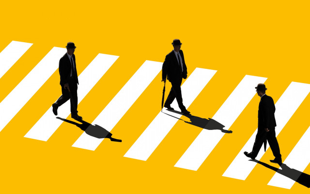 Crosswalk group surrealist neo figurative free wallpaper for desktop - medium preview image