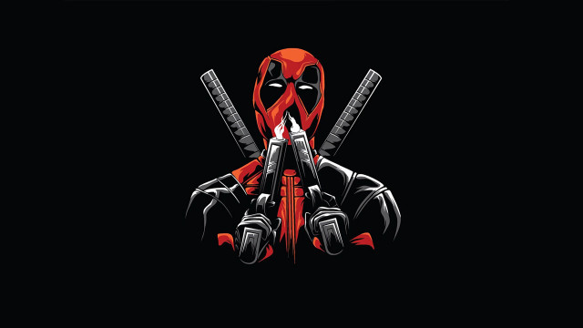 Deadpool two guns knife vector free wallpaper for desktop - medium preview image