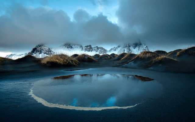 Lake mountains cloudy sky boat #3 free wallpaper for desktop - medium preview image