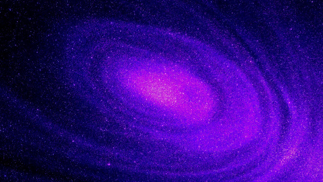 Purple swirling starry night space free wallpaper for desktop - medium preview image