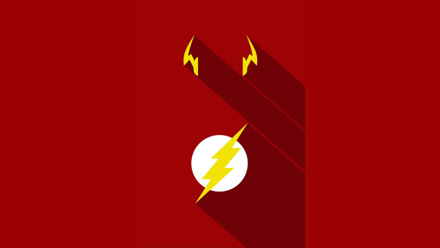 Red background flash symbol shadow free wallpaper for desktop - medium preview image