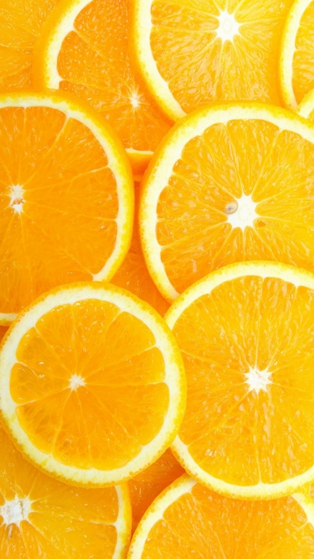 Oranges cut in half table free wallpaper for mobile - medium preview image