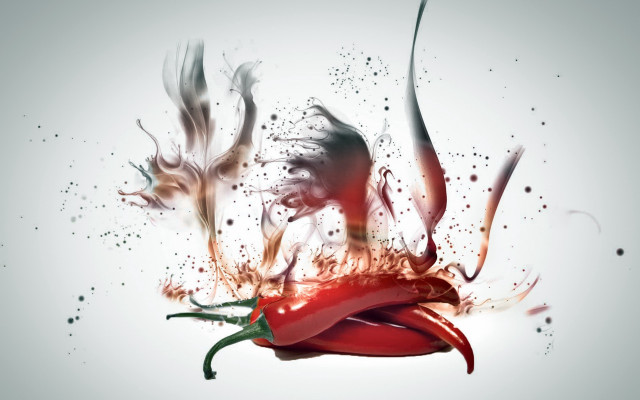 Red pepper smoke fire gradient free wallpaper for desktop - medium preview image