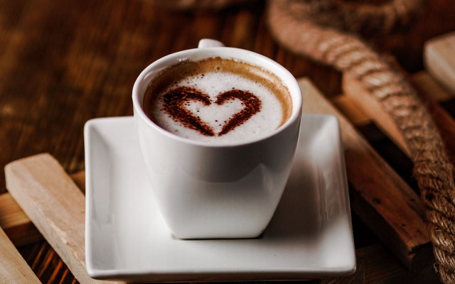 Coffee heart wooden table snake free wallpaper for desktop - medium preview image