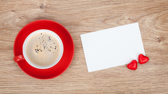 Coffee paper hearts notepad pen free wallpaper for desktop - medium preview image