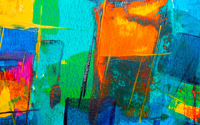 Blue yellow orange abstract blood free wallpaper for desktop - medium preview image