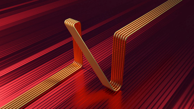 Red bench abstract 3d render free wallpaper for desktop - medium preview image