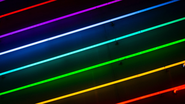 Multicolored wall stoplight neon synchromism free wallpaper for desktop - medium preview image