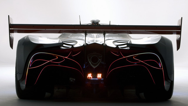 Futuristic car red light white free wallpaper for desktop - medium preview image