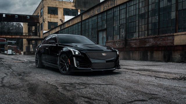 Black car building windows cloudy free wallpaper for desktop - medium preview image