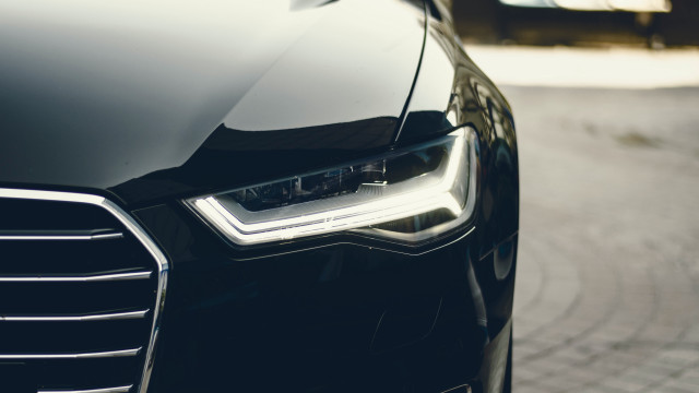 Car headlights street building person free wallpaper for desktop - medium preview image