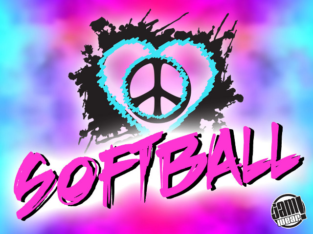 Peace heart peace softball pink free wallpaper for desktop - medium preview image
