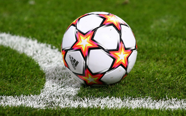Soccer ball red star grass free wallpaper for desktop - medium preview image