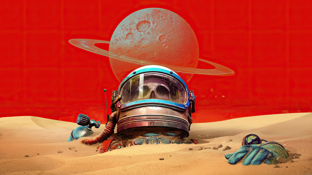 Spaceman sand planet red sky free wallpaper for desktop - medium preview image