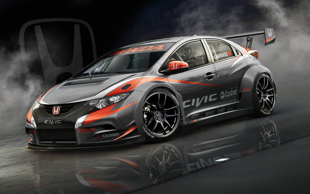 Red stripe car smoke steam free wallpaper for desktop - medium preview image