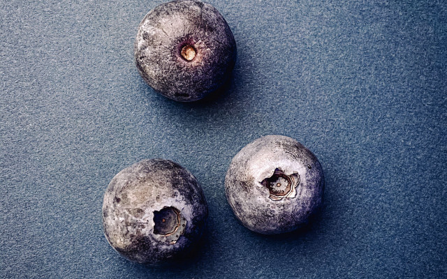 Blueberries hole blue surface astronaut free wallpaper for desktop - medium preview image