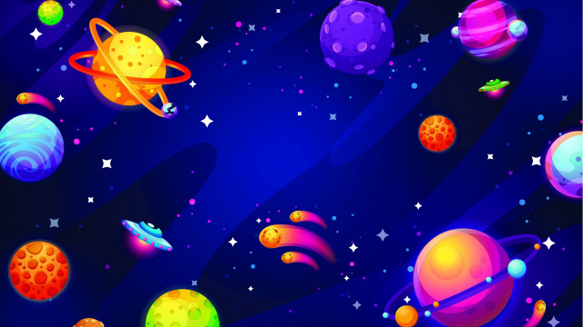 Space planet stars night sky free wallpaper for desktop - medium preview image