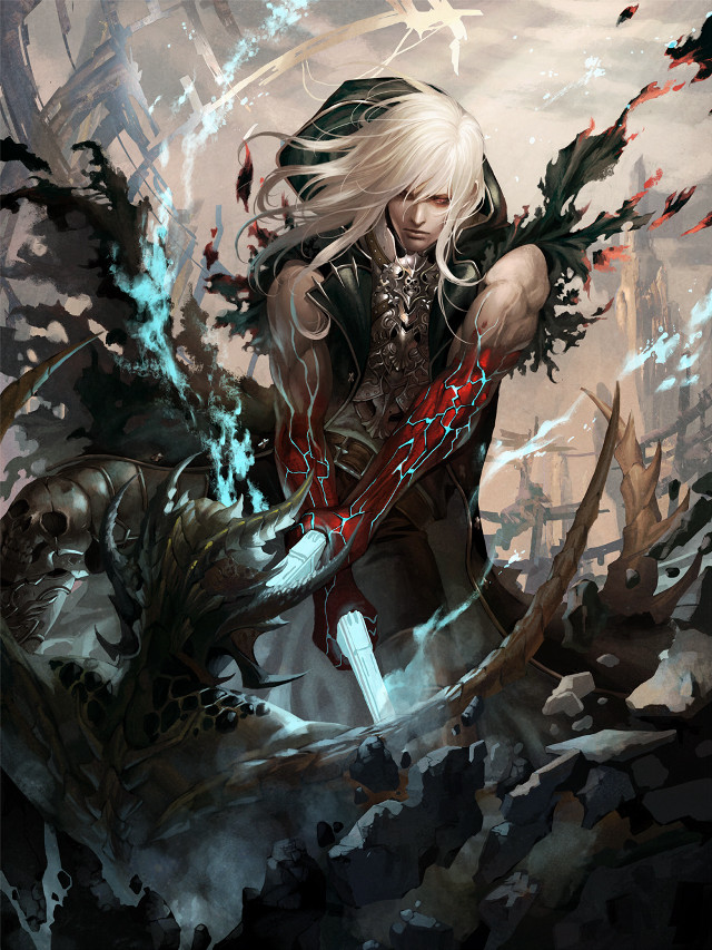 Woman sword demon back painting #3 free wallpaper for mobile - medium preview image