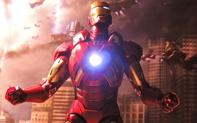 Man suit light cityscape helicopter free wallpaper for desktop - medium preview image