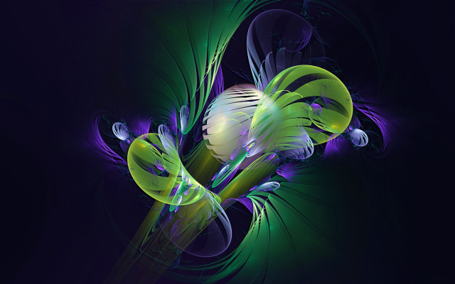 Flower swirl lightbulb abstract green free wallpaper for desktop - medium preview image