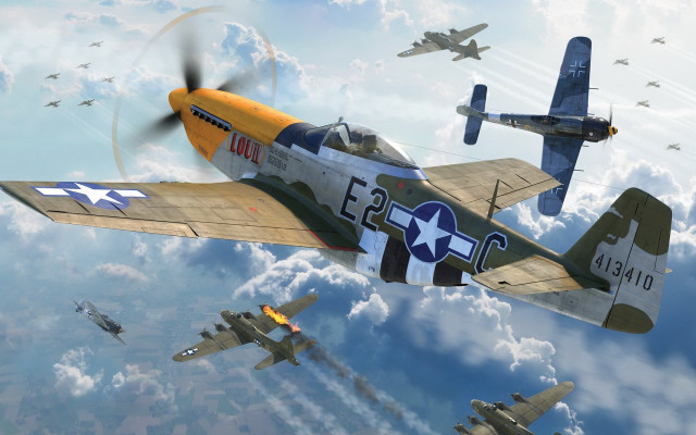 Fighter jet clouds mountains ocean free wallpaper for desktop - medium preview image