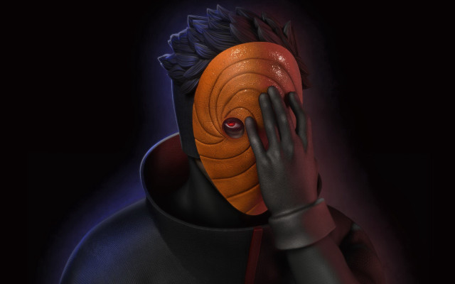 Masked portrait redeyes darkbackground gloves free wallpaper for desktop - medium preview image