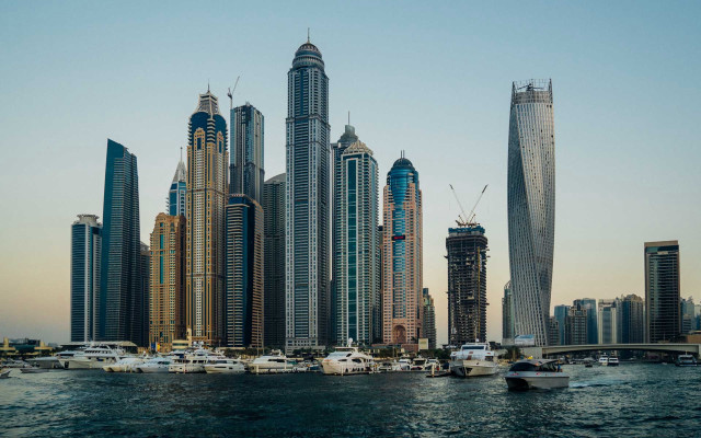 Boats cityscape bridge skyline water free wallpaper for desktop - medium preview image