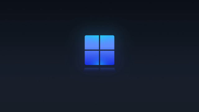 Dark blue window reflection minimalist free wallpaper for desktop - medium preview image