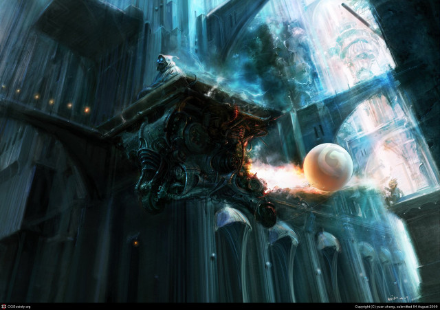 Strange object building light window free wallpaper for desktop - medium preview image