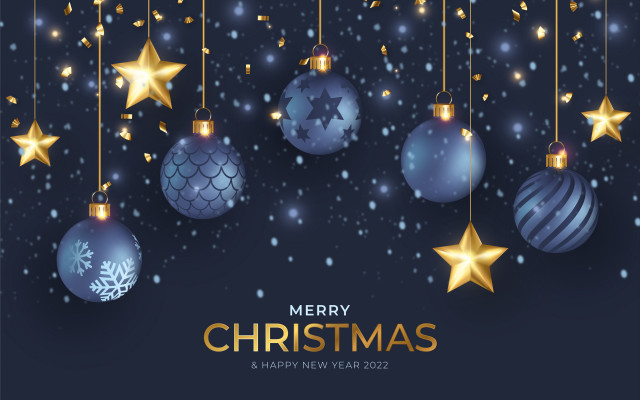 Christmas ornaments stars snowflakes dark free wallpaper for desktop - medium preview image