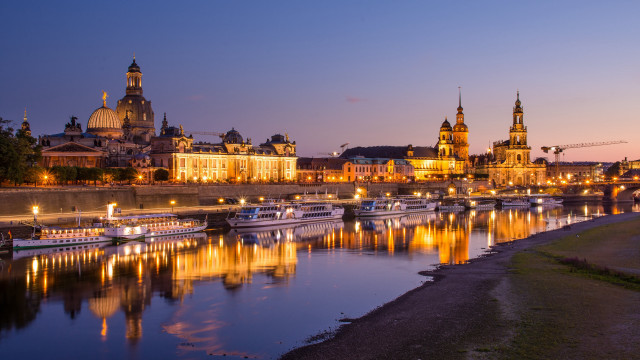 Heidelberg bridge cityscape night mountain free wallpaper for desktop - medium preview image