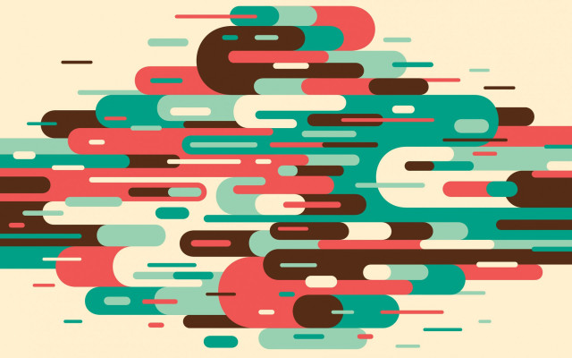 Colorful abstract lines dots white free wallpaper for desktop - medium preview image