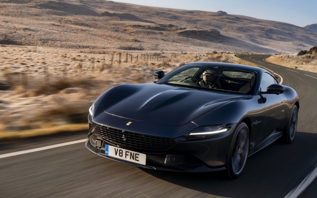 Desert mountain sports car driver free wallpaper for desktop - medium preview image