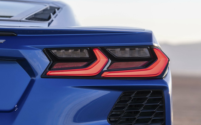 Blue sports car red tail #3 free wallpaper for desktop - medium preview image